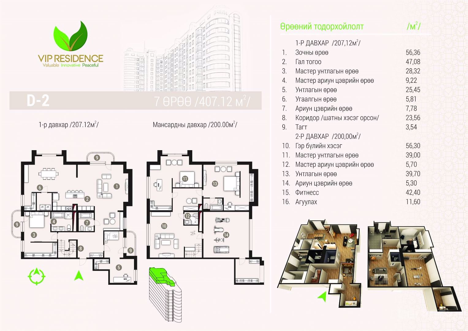 7 өрөө 407.12 м2